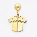 14K Texas Rangers Jersey Ball Post Earrings