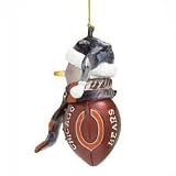 Officially Licensed Chicago Bears Light-Up Magnet Glass Ornament