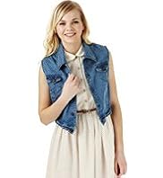Angel Cotton Rich Denim Spotted Gilet