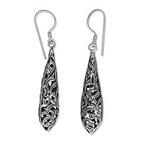 Earrings, 'Jasmine Vines'