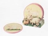 PIG 5 Piece Coaster Set w/ Coaster Holder *NEW*!