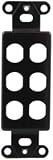 OEM Systems IWM-6P-BK Decorator Style 6 Connector Plate (Black)