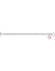 Sweethearts® Enamel Heart Charm Bracelet Sterling Silver " Crazy 4U " 85511
