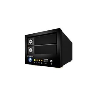 Icy Box IB-NAS 6220 Serveur Multimédia pour 2 Disque Dur 3.5'' SATA Interface Ethernet/2 USB 2.0/1 USB 2.0 (OTB) Noir