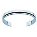 Sterling silver black resin flat torque bangle