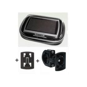 XiRRiX GPS Bikerset 6 bike Case, poche, sleeve 4,3" (10,9cm) Navi Biker Set Universal bicyclette+motocycle holder manche incl. Case, poche, sleeve, Outdoor-Case, poche, sleeve pour GPS 4,3" (10,9cm) pour motocycle, bicyclette noir