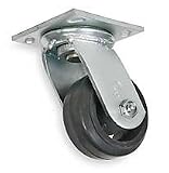 Industrial Grade 1NWJ6 Swivel Caster, 6 In, 410 Lb, Rubber