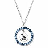 Los Angeles Dodgers Spirit Crystal Logo Wreath Necklace