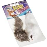 Catit 2 inch Furry Mouse with Bell 2 pcs