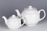 Teekanne, Keramik weiß 1,30 l
