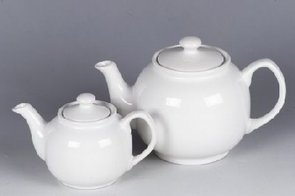 Teekanne, Keramik weiß 1,30 l