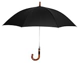 Black Leighton The Executive Auto Open Stick Umbrella