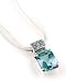 Anatoli Rectangle Paraiba Blue Topaz Necklace