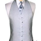 Milano Vest and Bow Tie (Not a Windsor Band as Shown in Picture) - Color Silver