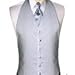 Milano Vest and Bow Tie (Not a Windsor Band as Shown in Picture) - Color Silver