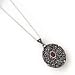 Sterling Silver Marcasite & Garnet Locket w/Chain