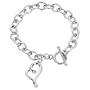 Perfect Heart Charm Bracelet in Sterling Silver