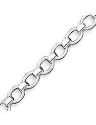 Sterling Silver 8.75 Inch Polished Fancy Link Toggle Bracelet - 8.75 Inch