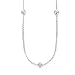 14k White Gold & Diamond Link Necklace- 16 IN (0.18ctw)