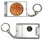 Pepperoni Pizza - Plastic Torch Key Ring