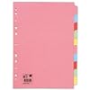 5 Star Office Subject Dividers Multipunched Manilla Board 10-Part A4 Assorted