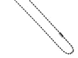 316L Surgical Stainless Steel Chain/Necklace Ball Chain. 1.5 mm ball. Lengths: 18", 20", 22"