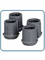 Walker Replacement Rubber Tips Grey (Box of 4)