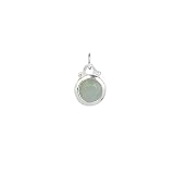 March Aquamarine Charm in Sterling Silver