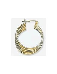 30mm X 25mm 14k Concentric Hoops Tube Earrings