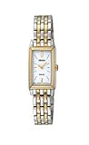 Seiko Solar Two-tone Bracelet White Dial Women's watch #SUP028