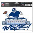 New York Giants "Go Big Blue" Slogan 5x6 Cling Decal