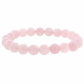 Genuine Rose Quartz Stone 8mm Bead Beaded Stretch Bracelet