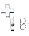 Robert Lee Morris Petite Cross Earrings