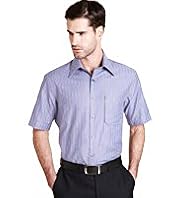 Collezione Pure Cotton Short Sleeve Striped Shirt