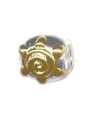 Silver Gold Plated Swirl Sun Zable Bead Spacer BZ643