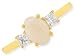 9ct Gold Opal and Cubic Zirconia Ring