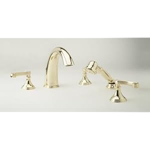 Phylrich D2206E1_OEB - 3Ring Curved Handle Deck Mounted Tub Set W Hand Shower by Phylrich