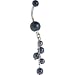Black Classic Fresh Water Pearl Dangle Belly Ring