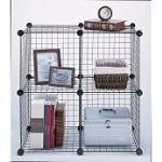 Wire Cube Connectors - Gray - Set of 4 by Organize It All