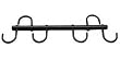 Nine Hook Tack Bar, Black 18"