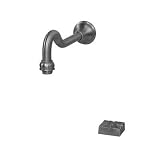 American Bath Factory F2-1380-SN-F9-9600-DC-SNF2-1380 Integrated Long Neck Faucet in Satin Nickel