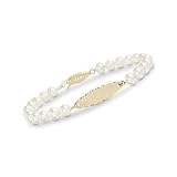 Child's Pearl Id Bracelet In 14kt Yellow Gold. 5