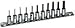 Armstrong 15-265 10pc 1/4 Drive Hex Driver Socket Set