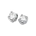 Stunning! Pair 14k White-gold 2-3MM=(1/5CTTW) Moissanite Solstice Round Earrings