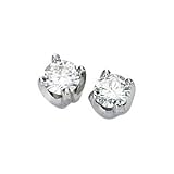 Stunning! 14k White-gold 3MM (1/5CTTW) Moissanite Solstice Round Earrings