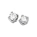Stunning! Pair 14k White-gold 2-3MM=(1/5CTTW) Moissanite Solstice Round Earrings