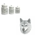 Shiba Inu Canister Set, Porcelain by Rosalinde