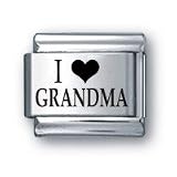 Body Candy Italian Charms Laser I LOVE GRANDMA