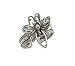 Toe Ring - Sterling Silver Antiqued Swarovski Crystal Butterfly Toe Ring