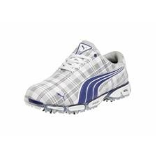 Puma Super Cell Fusion Ice LE Golf Shoe - Plaid/Surf - 7 1/2 Medium